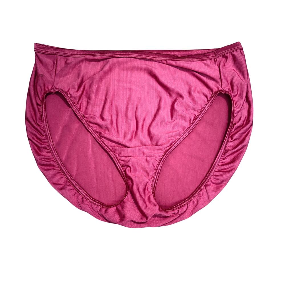 Vanity Fair Pink Striped Panty Radiant Collection High Cut Style 131128 Xlarge